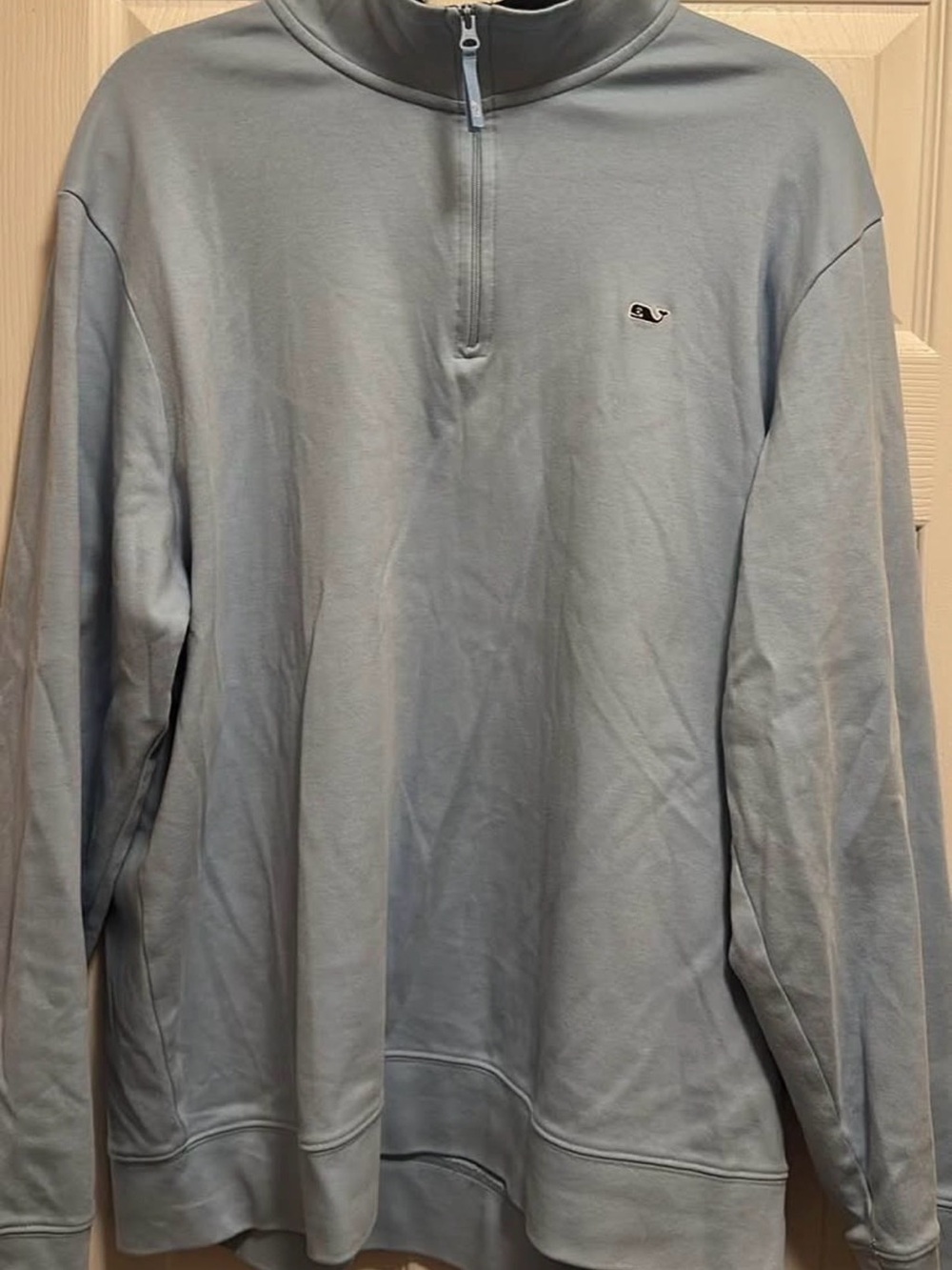 Vineyard Vines Pale Blue Quarter-Zip Sweater